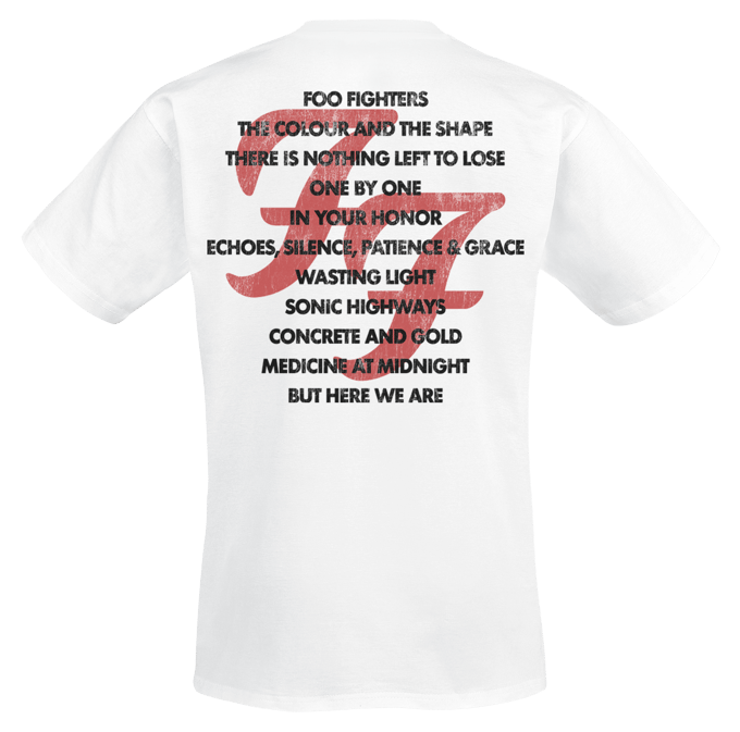Foo Fighters T-shirt - 1995 - S tot 3XL - voor Mannen - wit