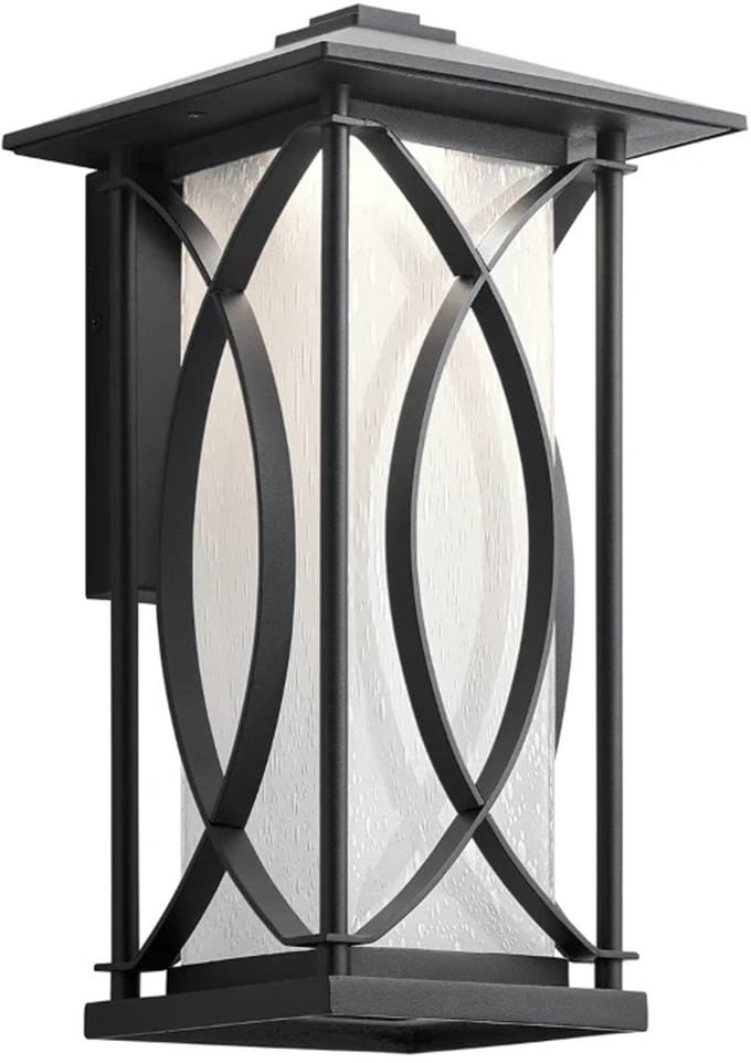 Kichler LED Wand Buitenlamp Ashbern | 1X E27 Max 60W | IP44 | Dimbaar | Textured Black