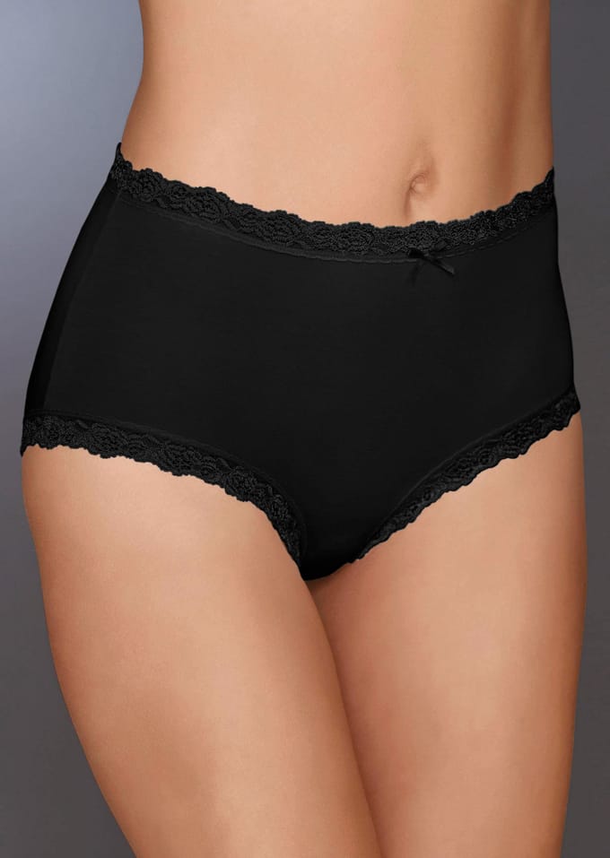 Drie tailleslips - zwart - Gr. 38 van Goldner Fashion