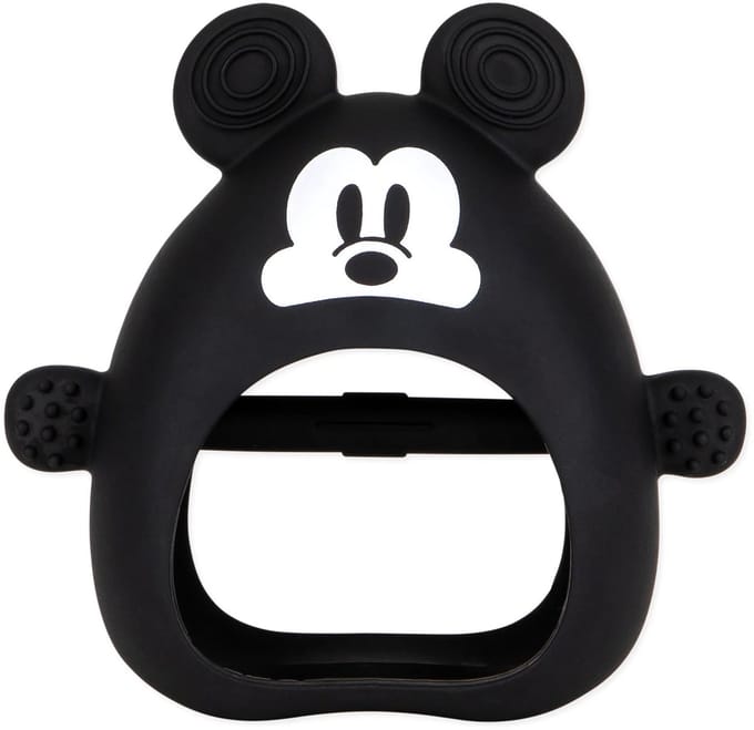 Bumkins - Silicone Un-Droppable Mitt Teether Siliconen Baby Hand Bijtring – Innovatieve Open Bijtring Tegen Pijnlijk Tandvlees – Comfortabel Bijtspeeltje – Disney Mickey Mouse