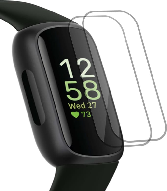 2x Geschikt voor Fitbit Inspire 2 Screenprotector - Beschermglas Folie Geschikt voor Fitbit Inspire 2