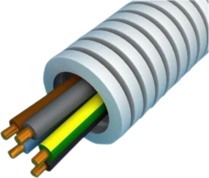 Snelflex flexibele buis VOB draad 5x4mm2 - 25mm per rol 50 meter (SF5G4)