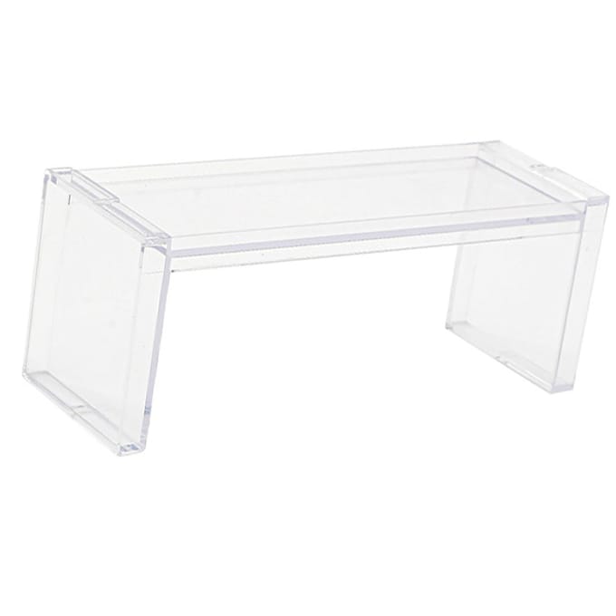 Bureau-opbergrek Transparante stapelbare plastic bureau-organizer displayplank voor cosmetica white
