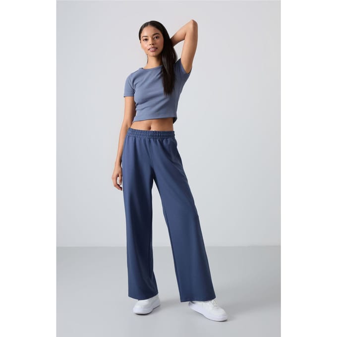Brede-Pijp Sweatpants met Elastaan