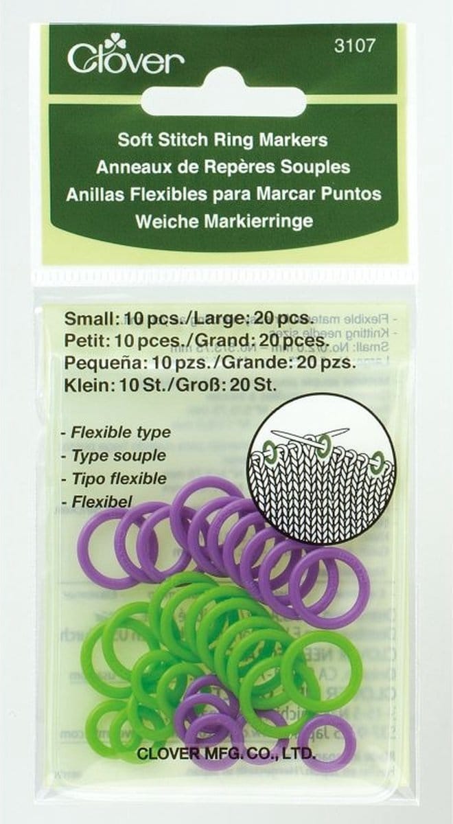 Soft Stitch Ring Markers - Clover