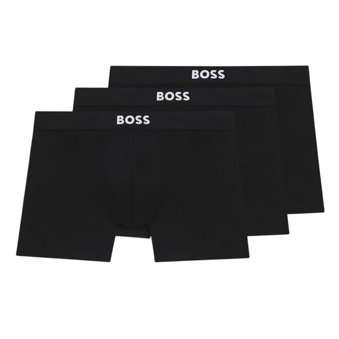 Boss Boxershorts van polykatoen voor heren (set van 3) (Zwart)