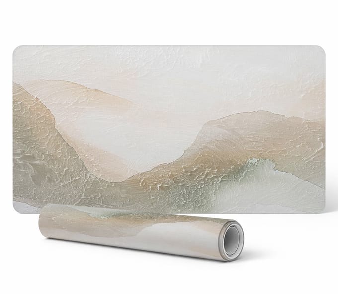 Beschermende vinyl bureau- en tafelmat, verfijnd abstract ontwerp, 120x60 cm