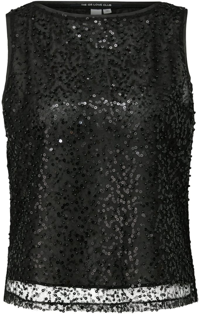 Q/S designed by - Dames bloes - Maat 38 - Vrouwen - ZWART - voering