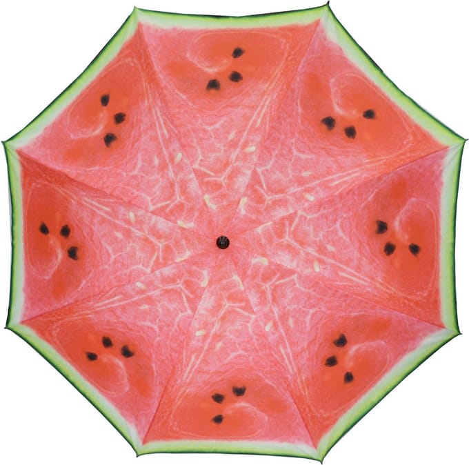 Parasol - watermeloen fruit - D180 cm - UV-bescherming - incl. draagtas