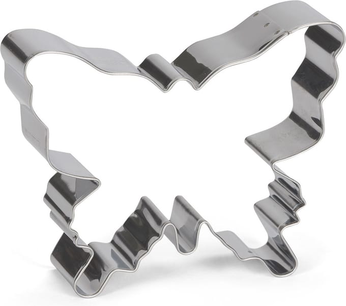 uitsteekvorm Vlinder 10 cm RVS zilver