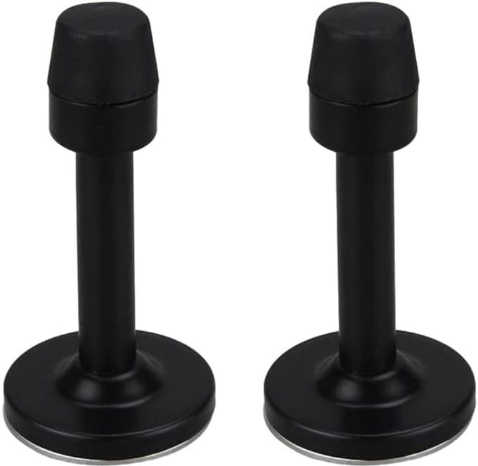 Deurstopper - Deurdemper Muur - Geluidsreductie - Roestvrij Staal - 2 stuks - Zwart