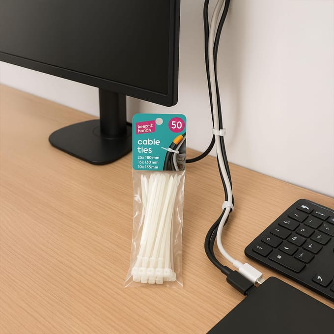 Keep it handy - Kabelbinders - Nylon - Wit - Verschillende maten
