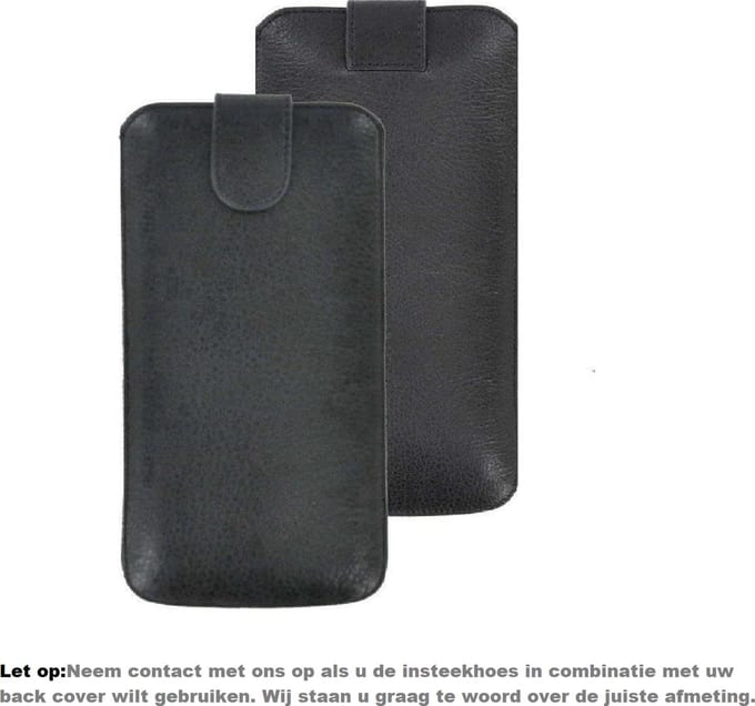 Samsung Galaxy A21s - Insteek Cover Echt Leer Zwart