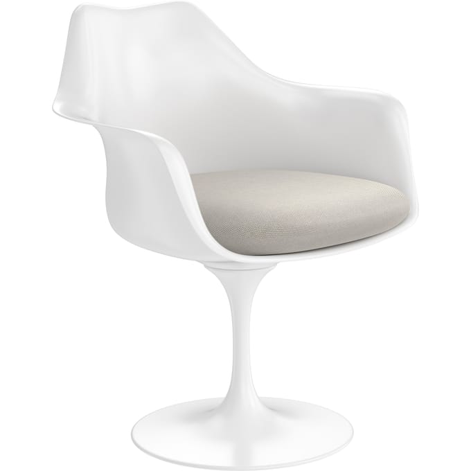 Knoll International Saarinen Tulip Armleunstoel - Hallingdal 65 (103) - powder - wit
