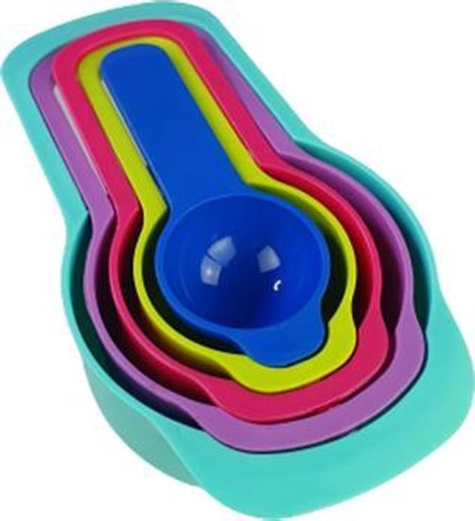 Maatlepels 5 delig - Multicolor - Kunststof - Set van 5
