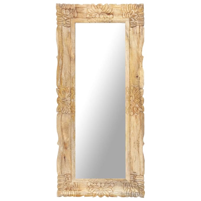 vidaXL - Spiegel - 110x50 - cm - massief - mangohout