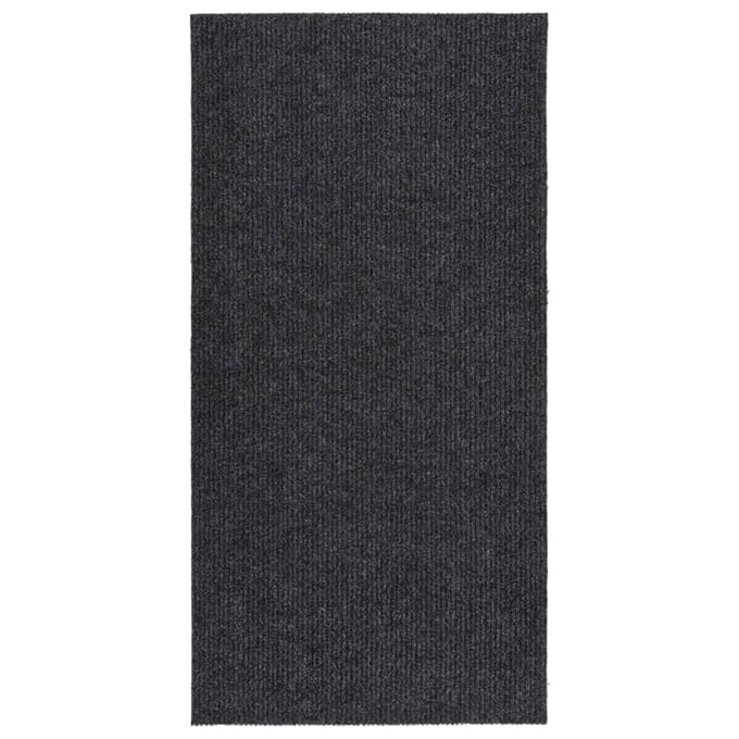 vidaXL - Droogloopmat - 100x200 - cm - antracietkleurig