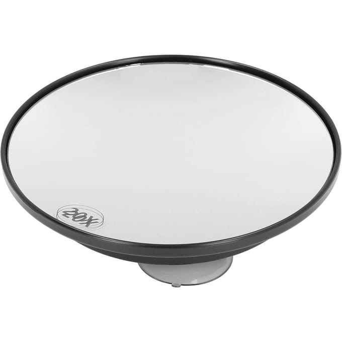20X Vergrotende Spiegel met 3 Zuignappen Ruimtebesparend Draagbaar Rond Sterke Zuigkracht Make-up Spiegel zwart