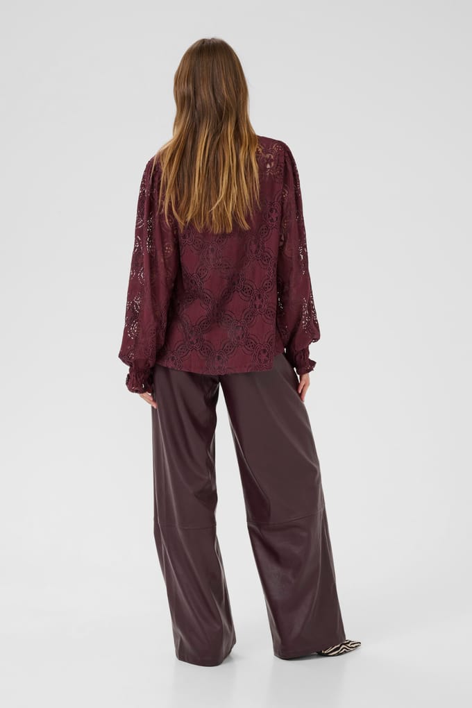 Blouse met lange mouwen CUolu Relaxed fit burgundy