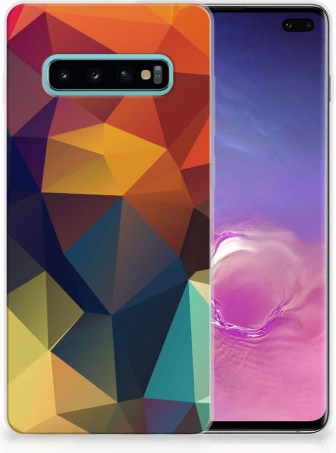 Samsung Galaxy S10 Plus TPU Hoesje Polygon Color