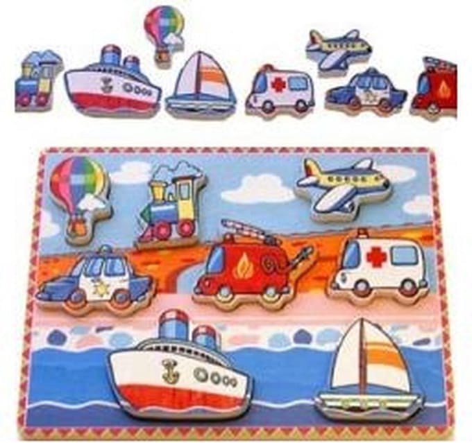 Simply for Kids 56436 Houten Voertuigen Puzzel