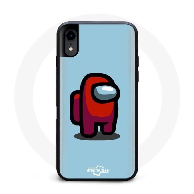 Coque - Among Us - Iphone XR - Souple - Bleu - Motif avec Feuille Verte