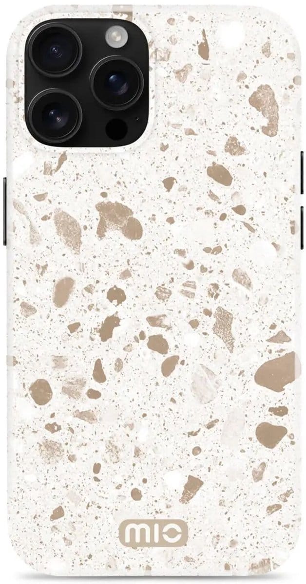 MIO by Mobilize Hoesje | Geschikt voor Apple iPhone 16 Pro Max | Compatibel met MagSafe / Qi2 | Hard Shell Back Cover | Soft Terrazzo