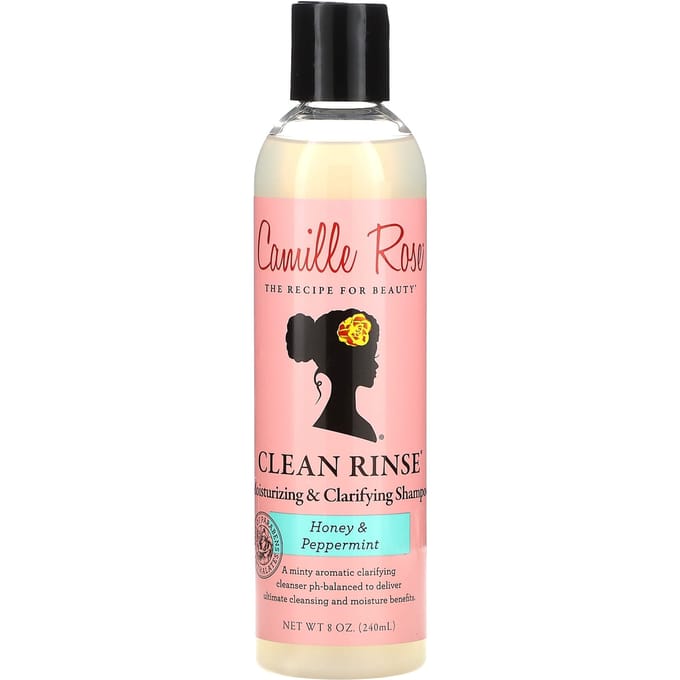 Camille Rose, Clean Rinse, Moisturizing & Clarifying Shampoo, Honey & Peppermint, 8 oz (240 ml) beige