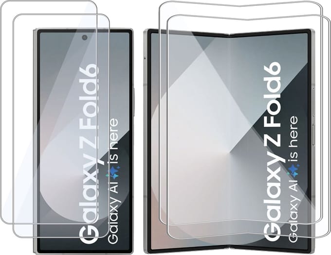 2x Geschikt voor Samsung Galaxy Z Fold 6 - Screenprotector - Beschermglas Folie