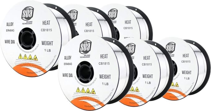 MIG Aluminium Lasdraad ER4043 - 6 Rollen van 0,45 kg (1 lb) - 0,9 mm Dikte