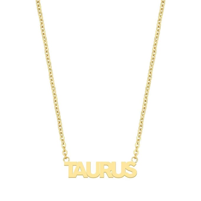 CO88 Collection Zodiac 8CN-26176 Stalen collier - Hanger taurus - 38 + 7 cm - Goudkleurig