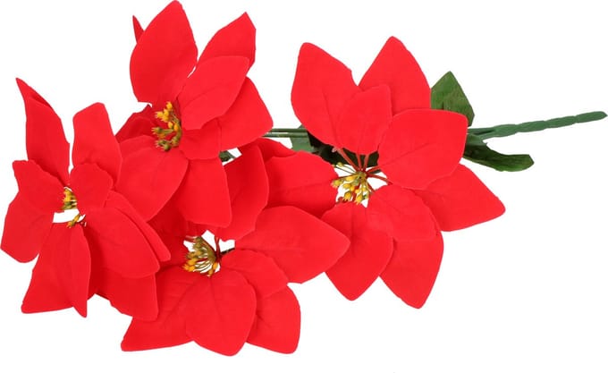 Springos Kunstbloem - Kunststof - Rood - Boeket