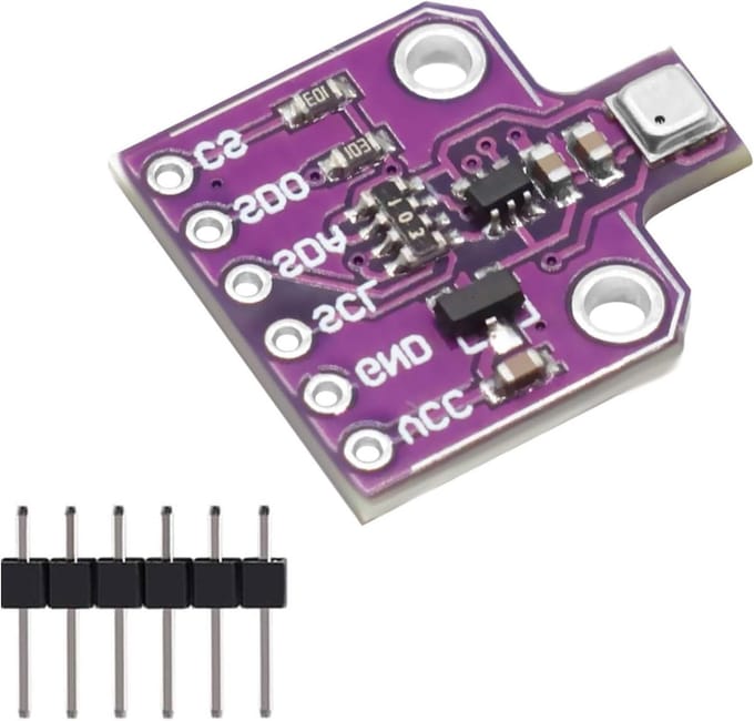 Ontwikkelbord Sensor - Luchtkwaliteit Module - Omgevingsmonitoring - 4-in-1 Meting - 1.7-3.6V - Groen