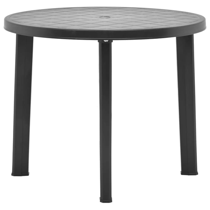 vidaXL - Tuintafel - 89 - cm - kunststof - antraciet