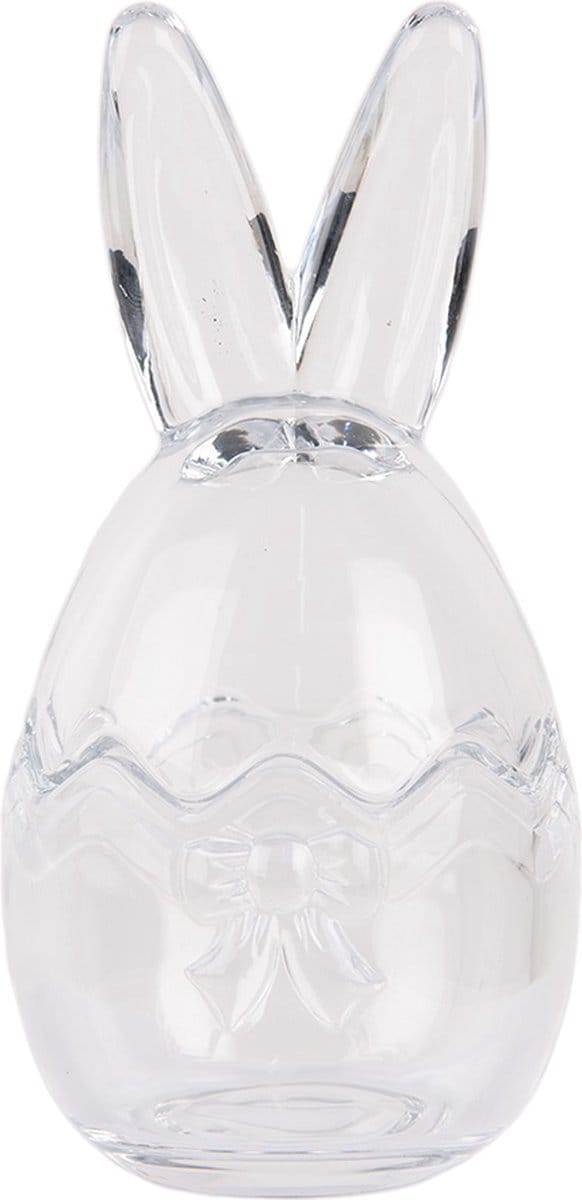 Clayre & Eef Glazen potje Ei Ø 9x17 cm Transparant Glas