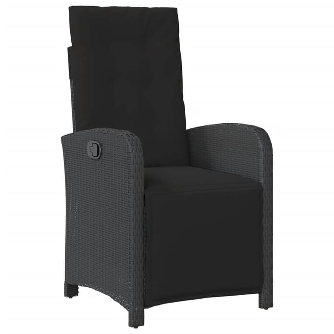 vidaXL - 9-delige - Tuinset - poly - rattan - zwart
