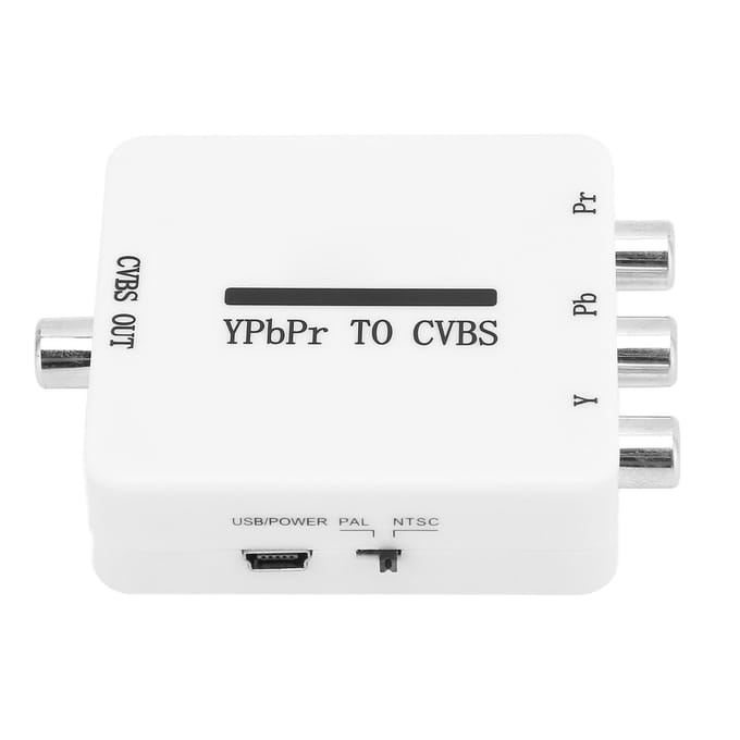 Convertisseur vidéo Mini YPbPr vers CVBS ou adaptateur vidéo pour projecteurs, moniteurs et téléviseurs