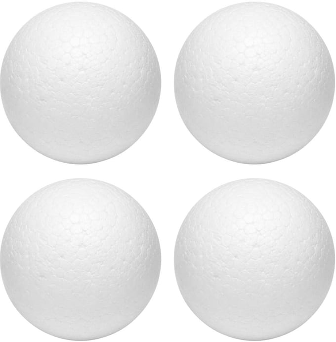 Piepschuim vormen - bal - 4x - D10 cm - styropor hobby / DIY vorm - basis knutselfiguren