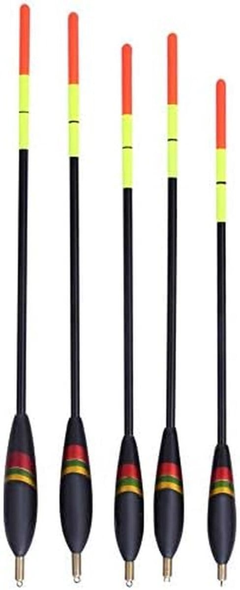 Vissen Drijvers - Vis Bobbers - Forel Vissen - Houten Balsa - 5 Stuks - Natuurlijk