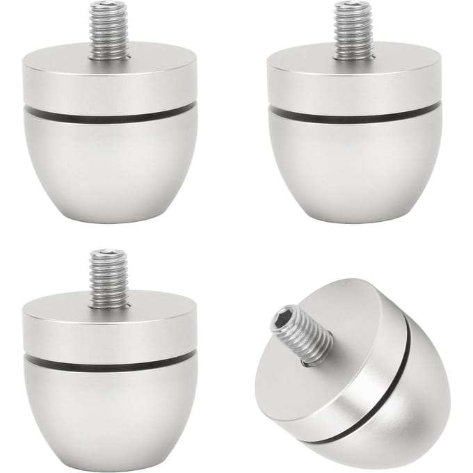 Ensemble de Pieds de Support d'Isolation pour Haut-parleur Alliage d'Aluminium Coussinets de Base pour Amplificateur Coussinets d'Absorption des Chocs Audio