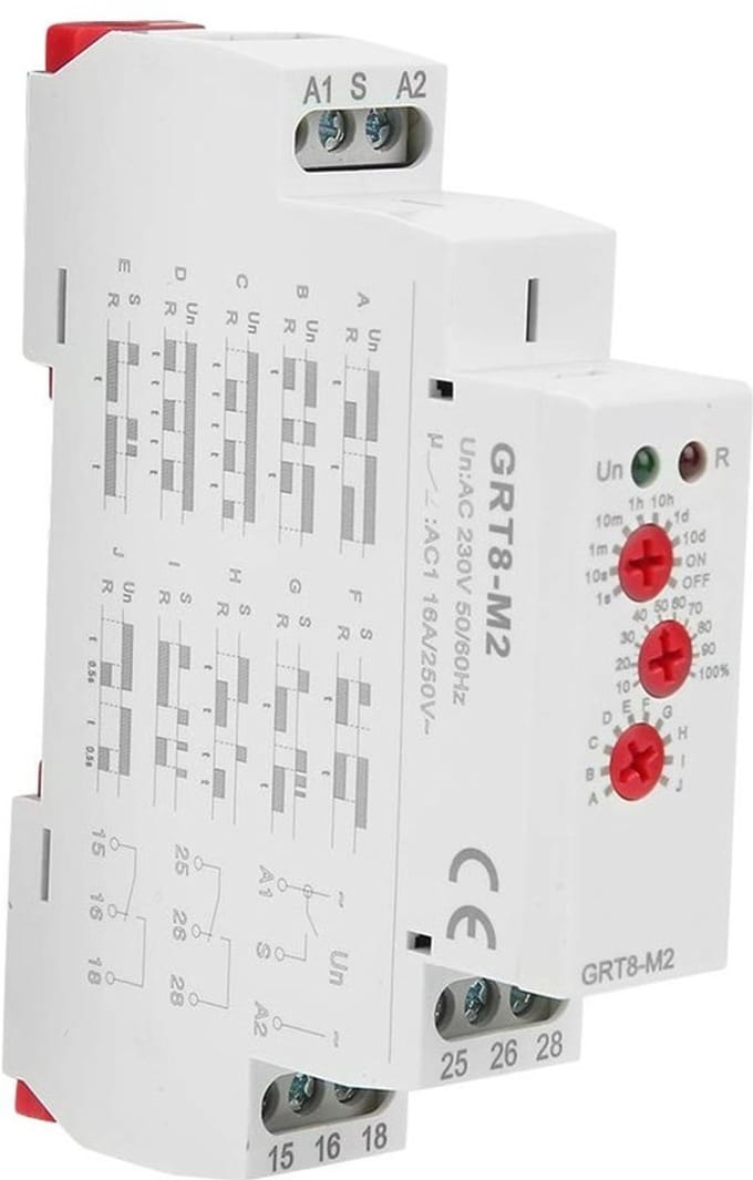 Allecto - Multifunctionele Timer - Din Rail Montage - Met 10