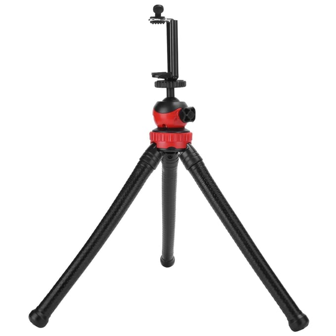 Camera Smartphone Draagbaar Flexibel Rubber Octopus Statief Beugel Opnameapparatuur black