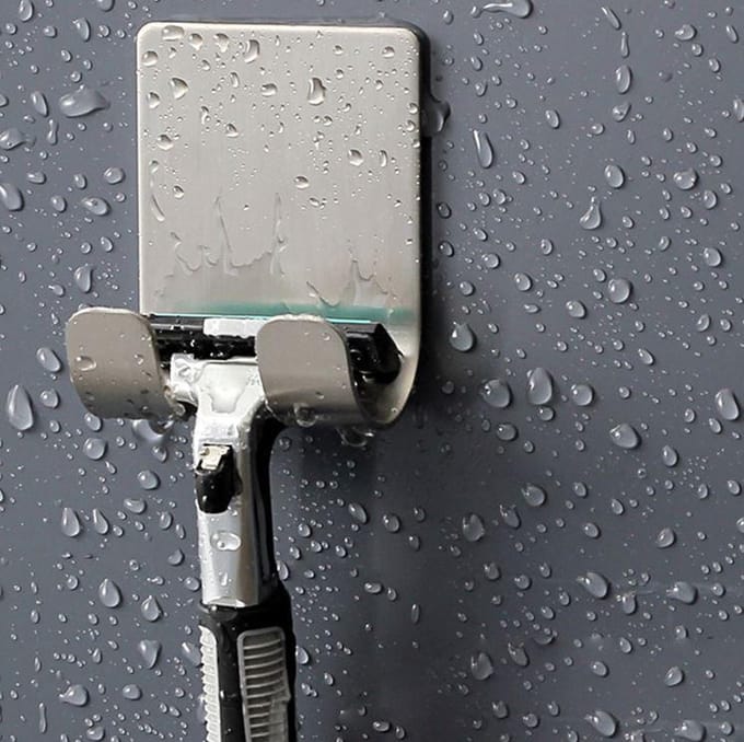 Luxe RVS Scheermeshouder - 1 Stuks - Haakjes Badkamer Zelfklevend - Douche - Haakje - Scheermes - Waterproof