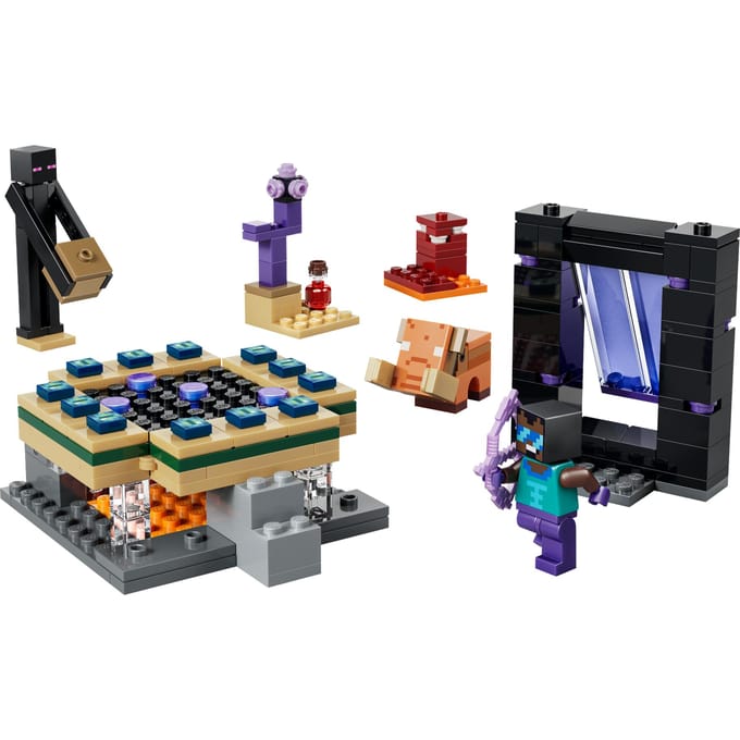 LEGO Minecraft - Reis naar de Nether en het End-Portaal Videogame Speelgoed voor Kinderen - 21584