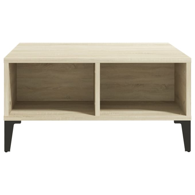 vidaXL - Salontafel - 60x60x30 - cm - bewerkt - hout - sonoma - eikenkleurig