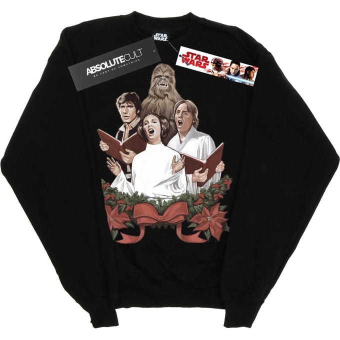 Star Wars Heren Sweatshirt met kerstliedjes (Zwart)