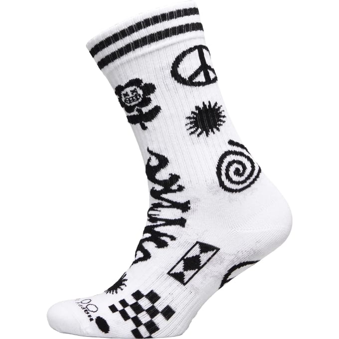 Patchwork Sokken | Happy Socks | Grappig Patroon Verassingssokken | Cadeausokken - Wit