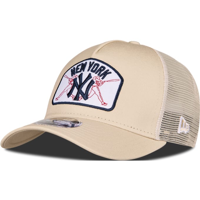New Era A-frame Mlb New York Yankees Trucker Unisex - Beige - One Size - Katoen