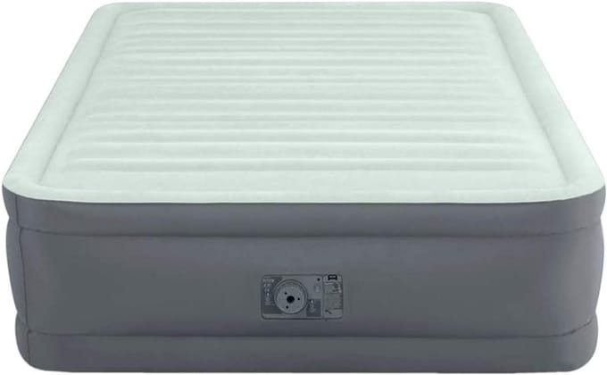 Luchtbed - Opblaasbaar bed - Logeren - Ingebouwde pomp - 137 x 191 cm - Grijs