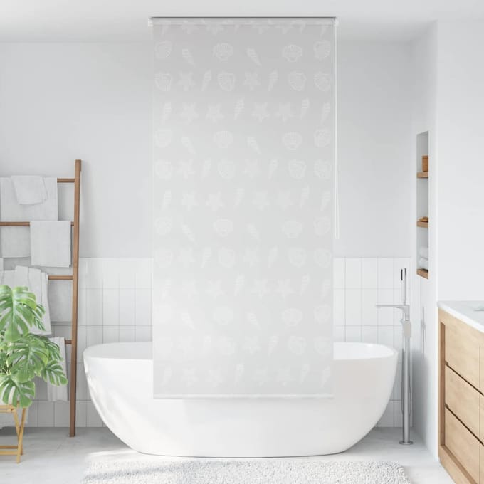 vidaXL - Rolgordijn - voor - douche - 100x240 - cm - zeester